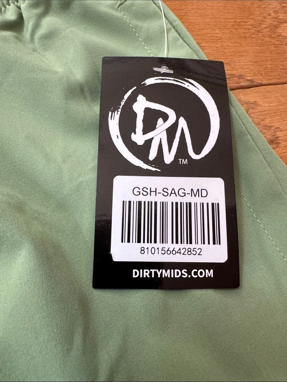 Dirty Mids Men's Athletic Shorts in Sage Green with Elastic Waistband